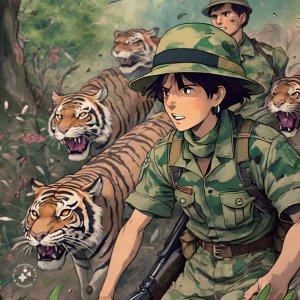 Ghibli-animation-of-soldiers-in-camoflauge-uniforms-fighting-tigers (15).jpeg