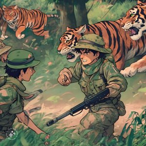 Ghibli-animation-of-soldiers-in-camoflauge-uniforms-fighting-tigers (3).jpeg