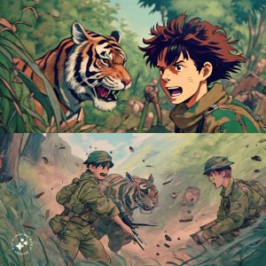 Ghibli-animation-of-soldiers-in-camoflauge-uniforms-fighting-tigers.jpeg
