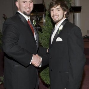 Matt and I on his wedding day