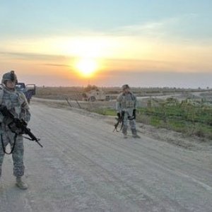 A morning in Iraq, before the **** got hot.