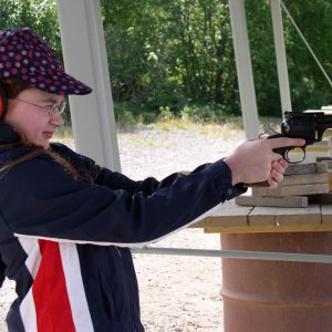 Daughter shooting the Bisley